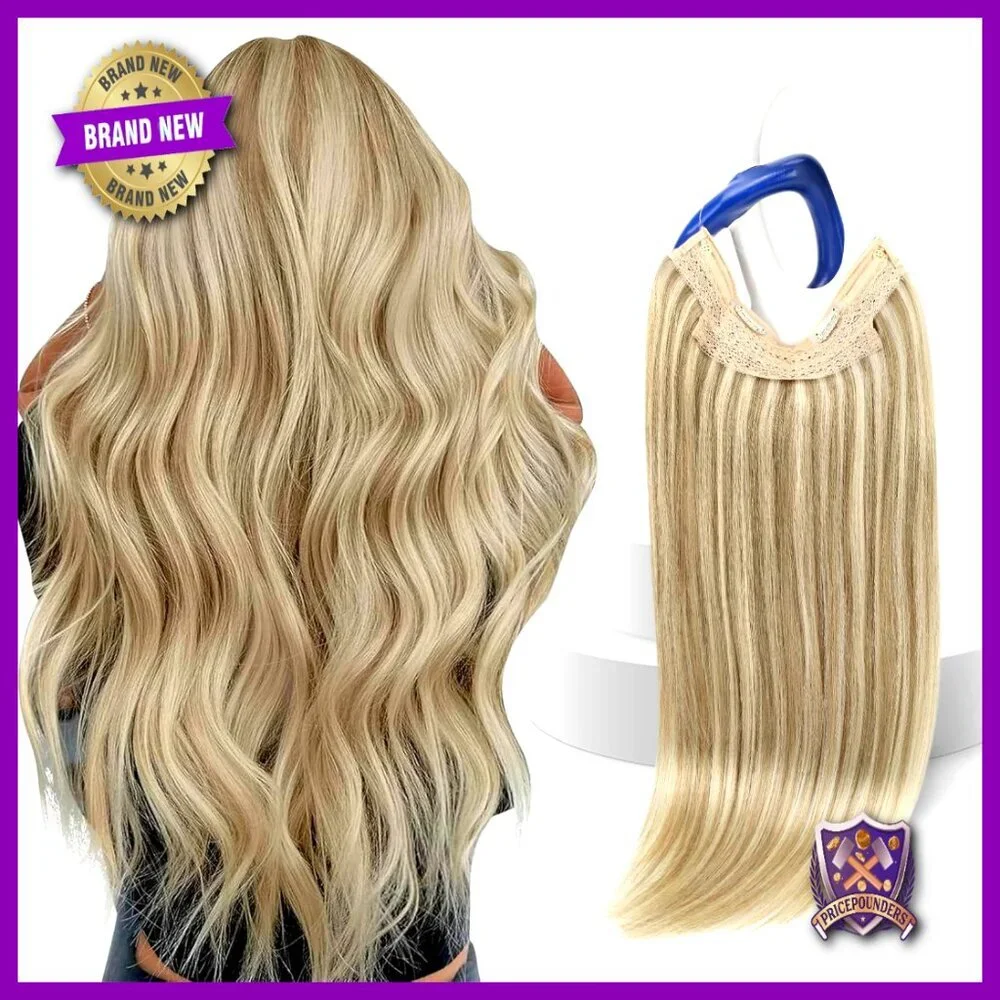 18 Inch Real Human Hair Extensions with Invisible Wire Clip-Ins
